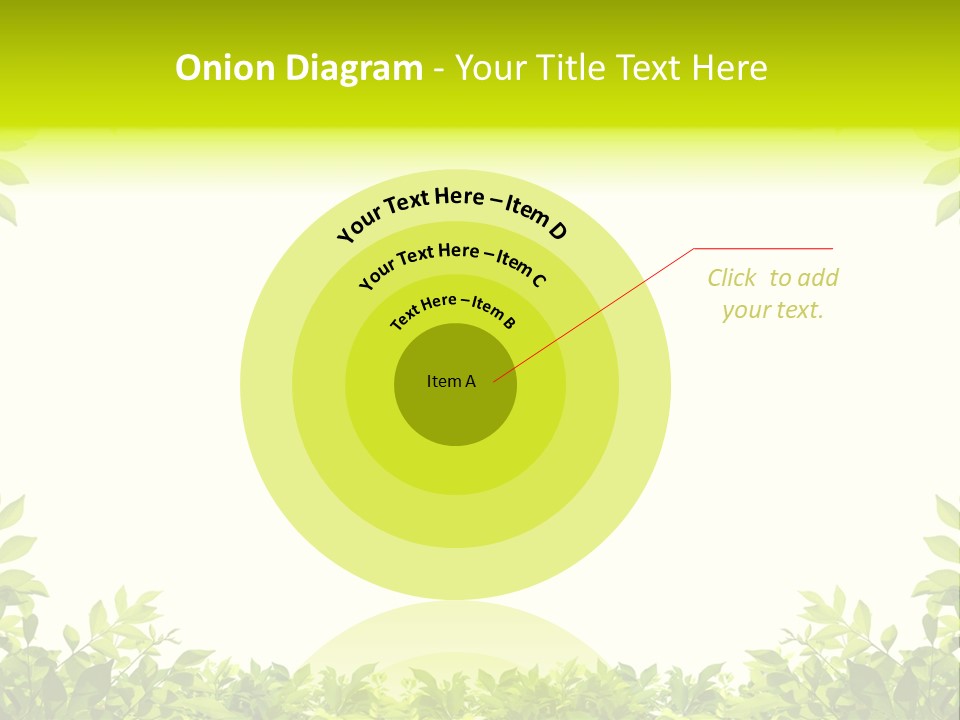 Leaf Greenery White PowerPoint Template