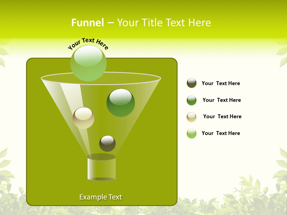 Leaf Greenery White PowerPoint Template