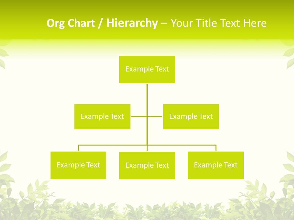 Leaf Greenery White PowerPoint Template