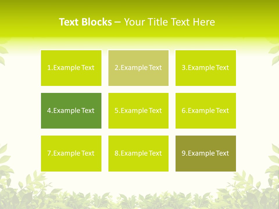 Leaf Greenery White PowerPoint Template