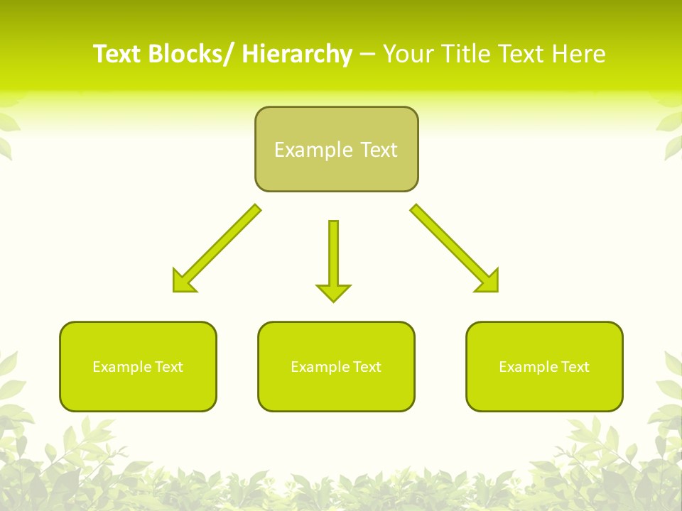Leaf Greenery White PowerPoint Template