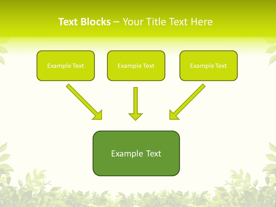 Leaf Greenery White PowerPoint Template