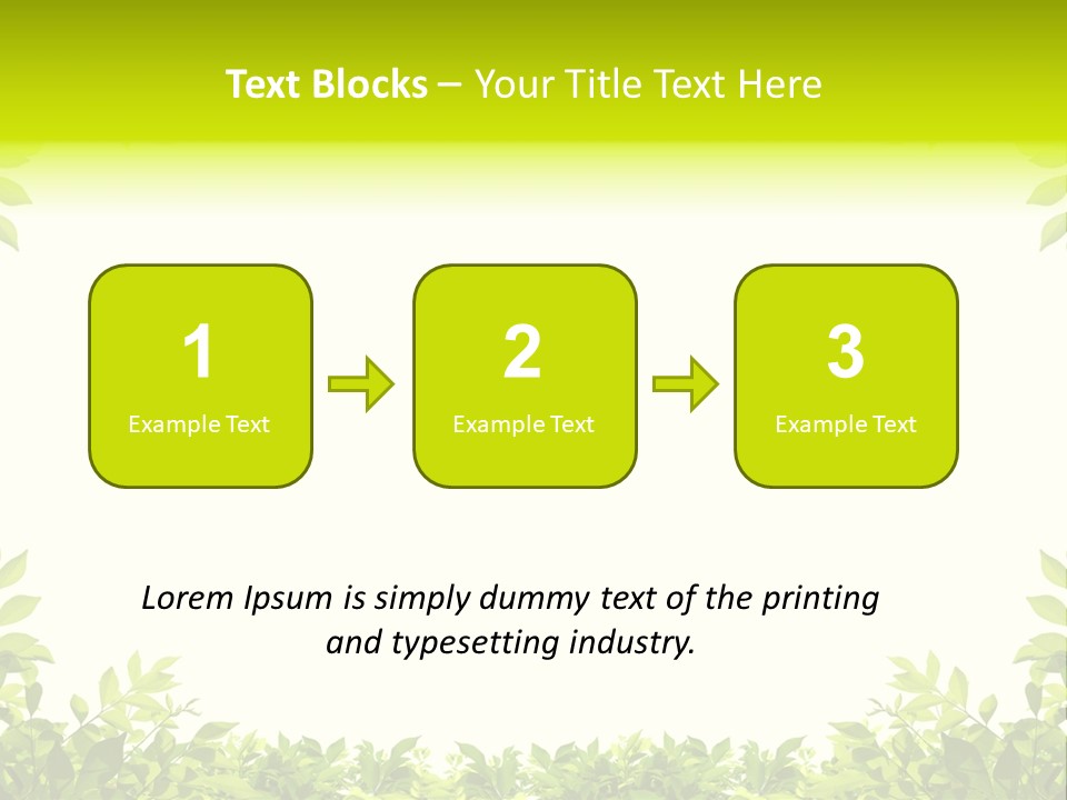 Leaf Greenery White PowerPoint Template
