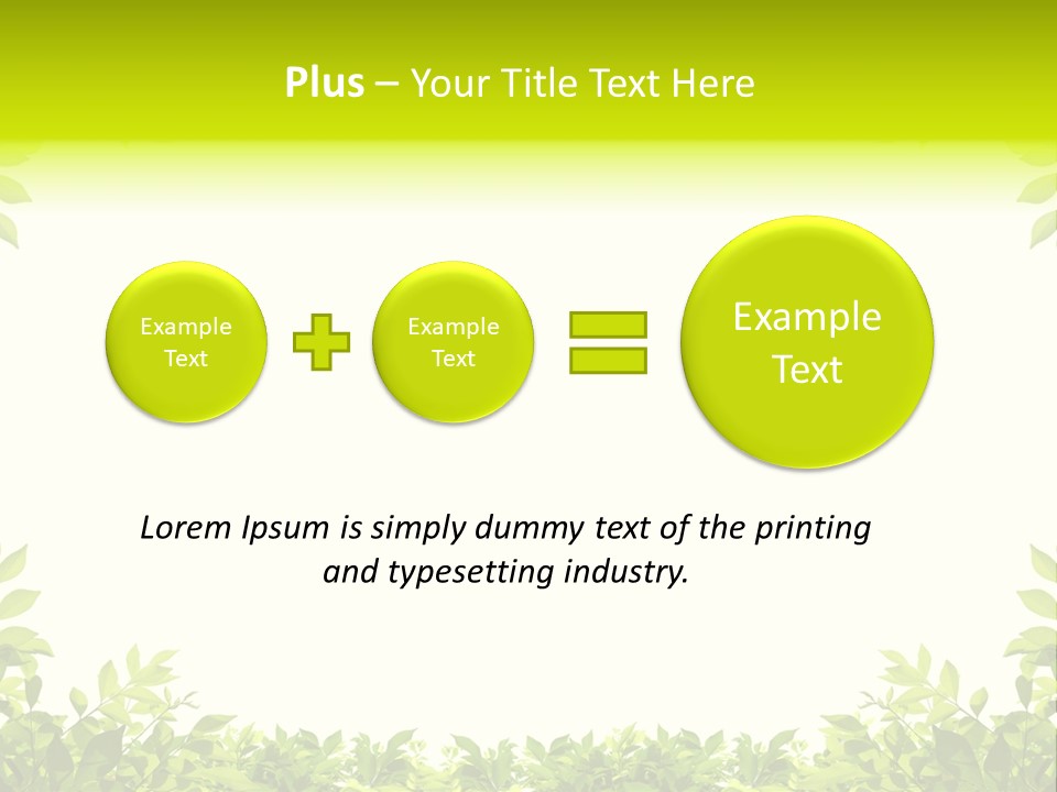 Leaf Greenery White PowerPoint Template