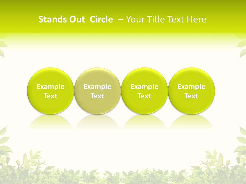 Leaf Greenery White PowerPoint Template