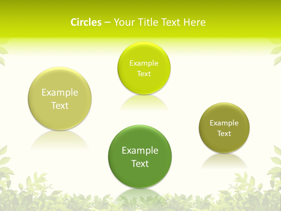 Leaf Greenery White PowerPoint Template