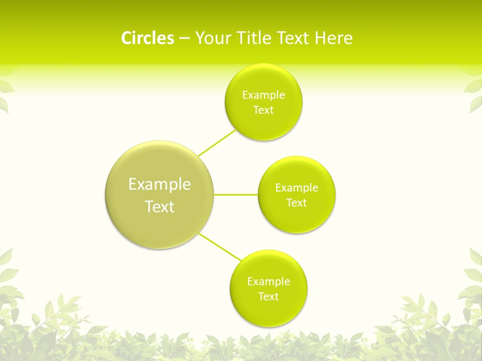 Leaf Greenery White PowerPoint Template