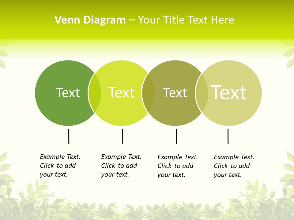 Leaf Greenery White PowerPoint Template
