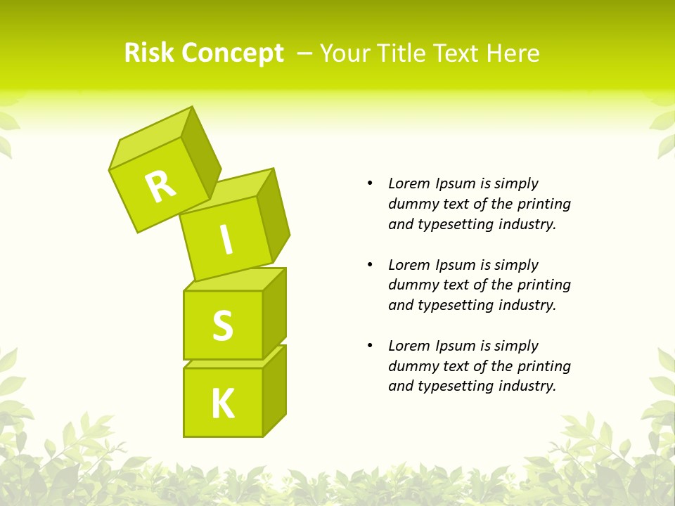 Leaf Greenery White PowerPoint Template