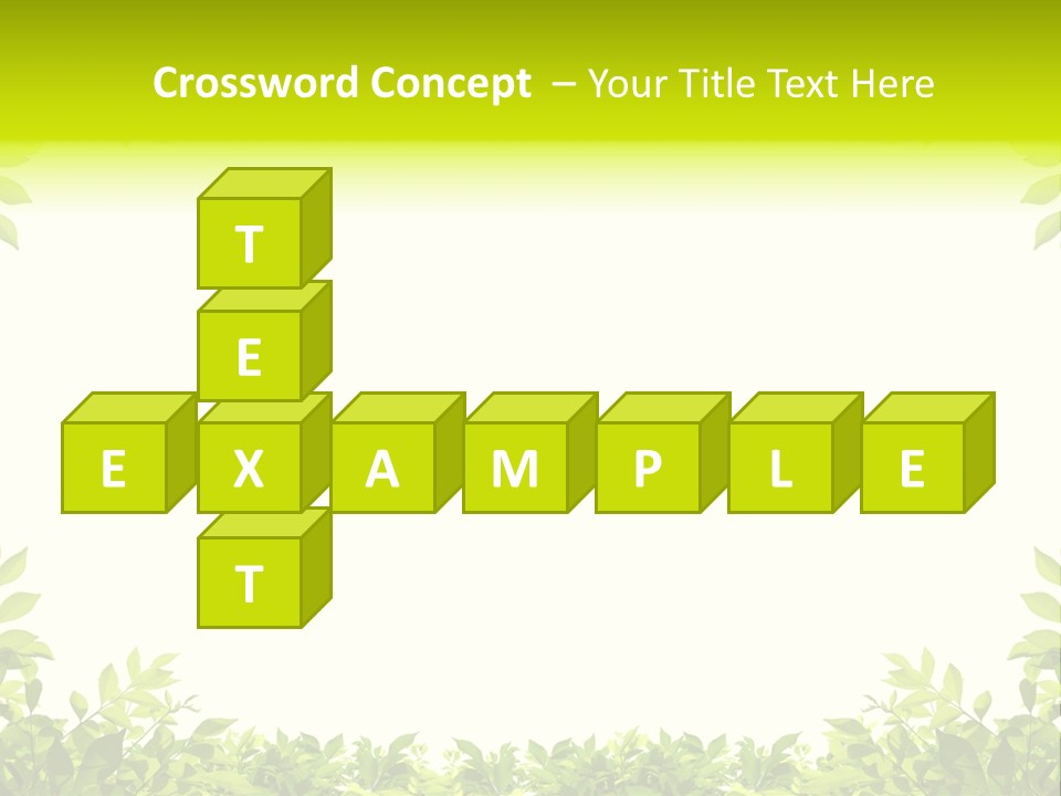 Leaf Greenery White PowerPoint Template