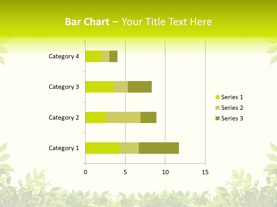 Leaf Greenery White PowerPoint Template