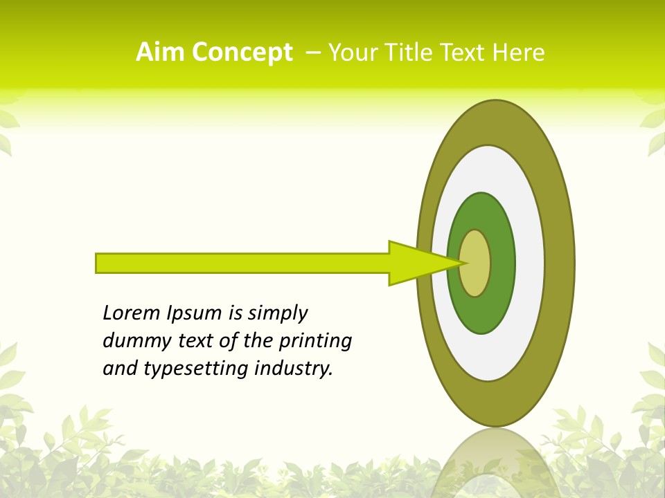 Leaf Greenery White PowerPoint Template