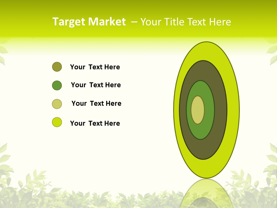 Leaf Greenery White PowerPoint Template