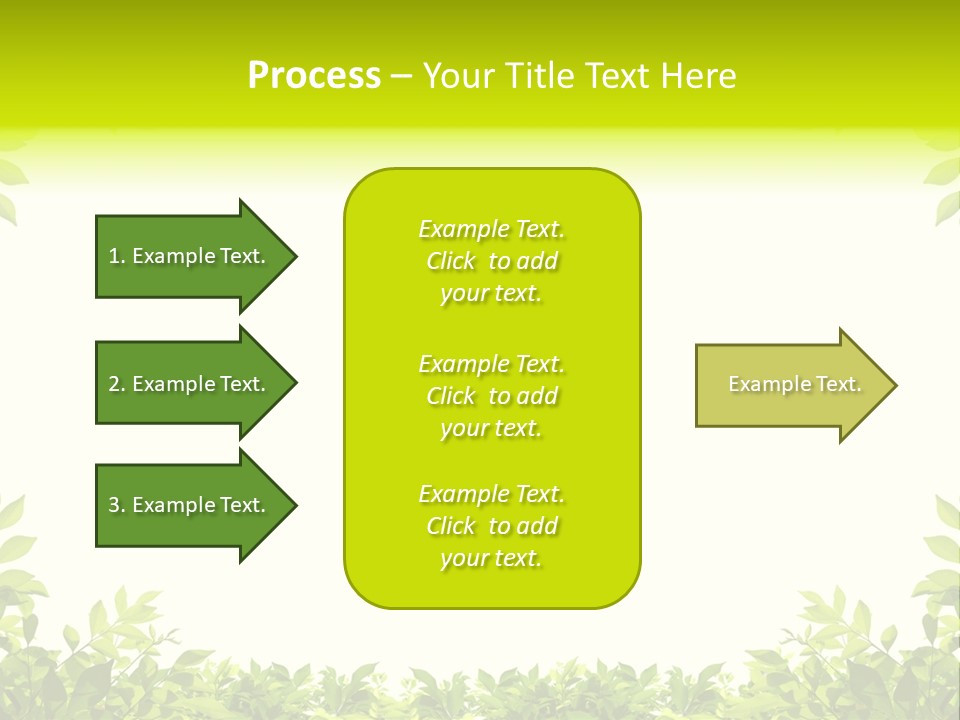 Leaf Greenery White PowerPoint Template