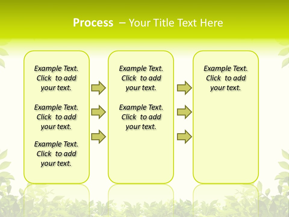 Leaf Greenery White PowerPoint Template