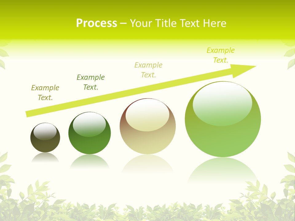 Leaf Greenery White PowerPoint Template