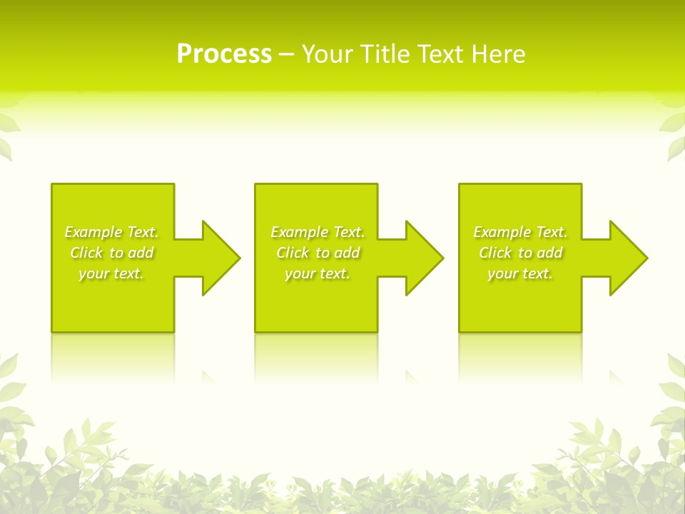 Leaf Greenery White PowerPoint Template