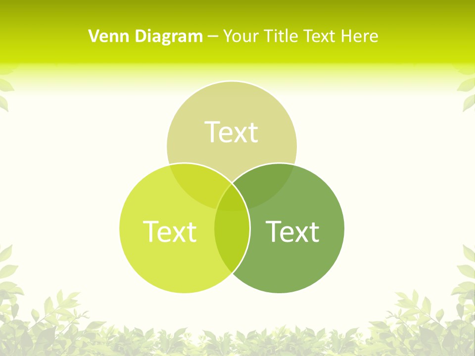 Leaf Greenery White PowerPoint Template