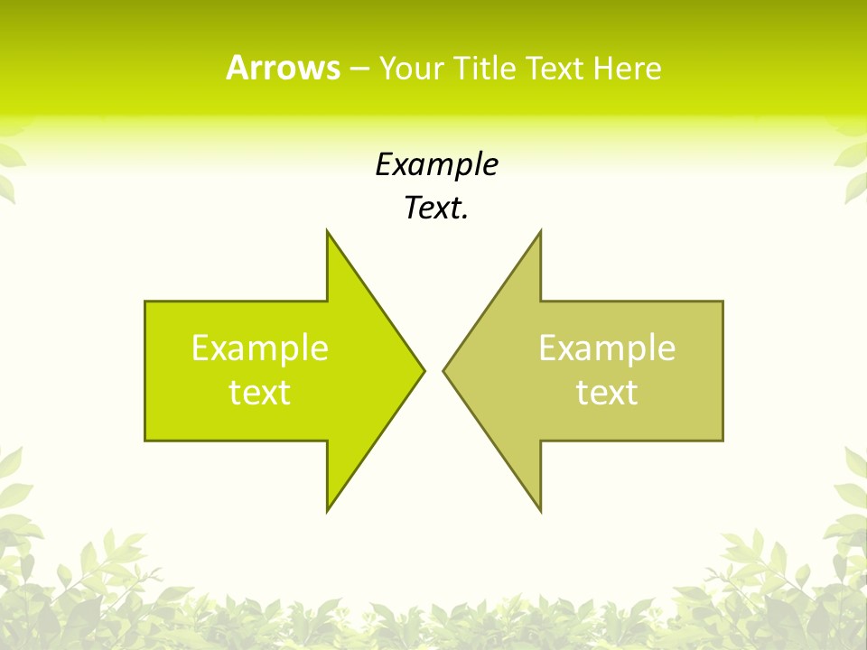 Leaf Greenery White PowerPoint Template