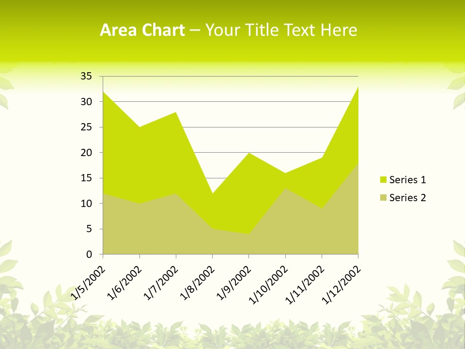 Leaf Greenery White PowerPoint Template