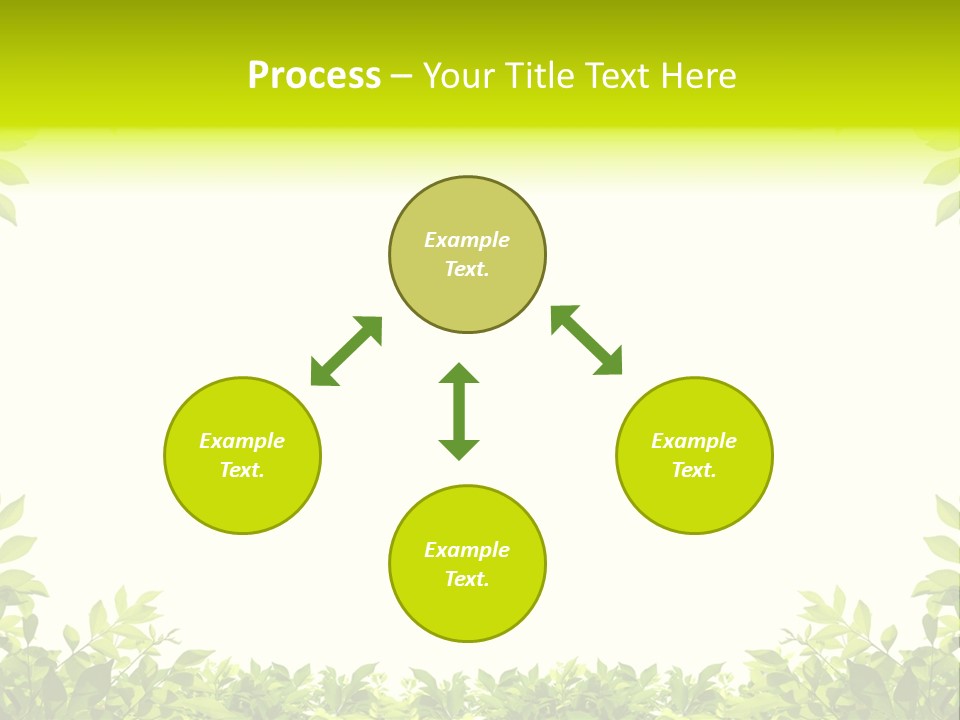 Leaf Greenery White PowerPoint Template