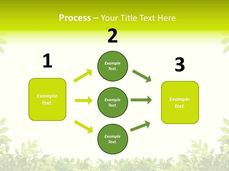 Leaf Greenery White PowerPoint Template