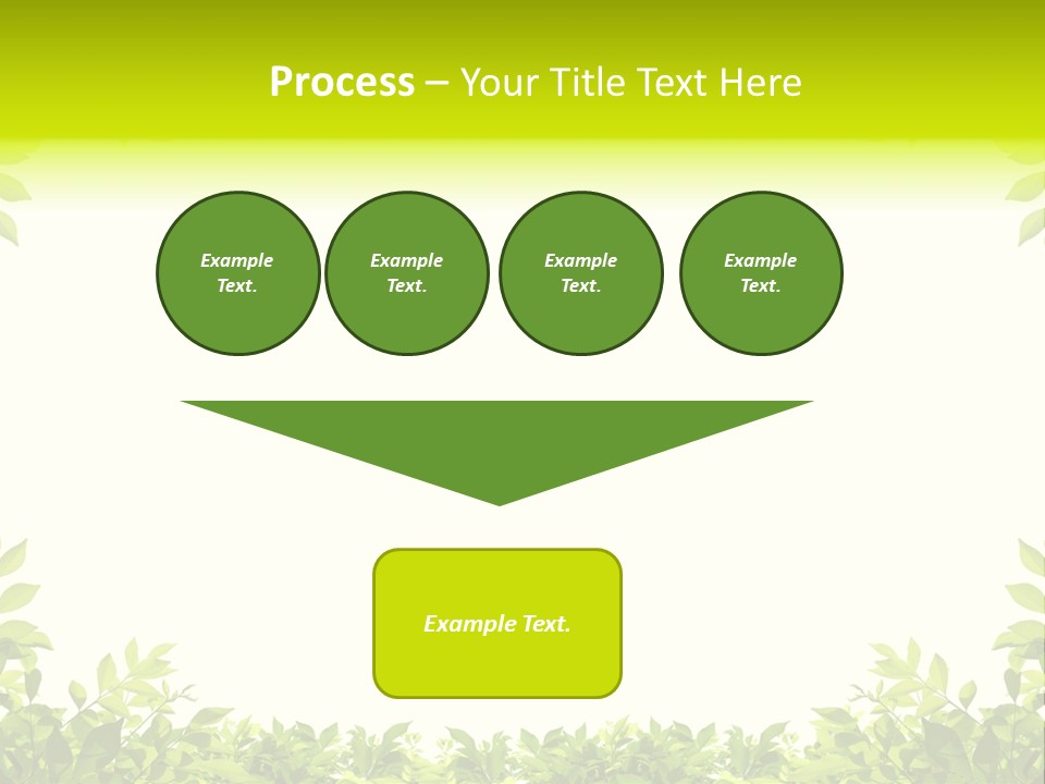 Leaf Greenery White PowerPoint Template