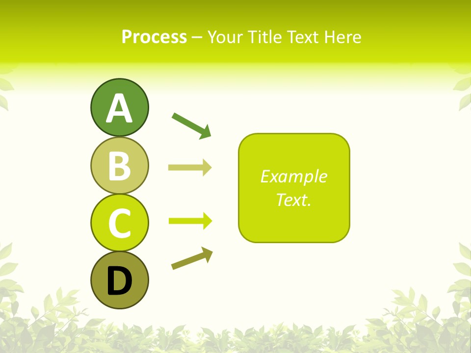 Leaf Greenery White PowerPoint Template