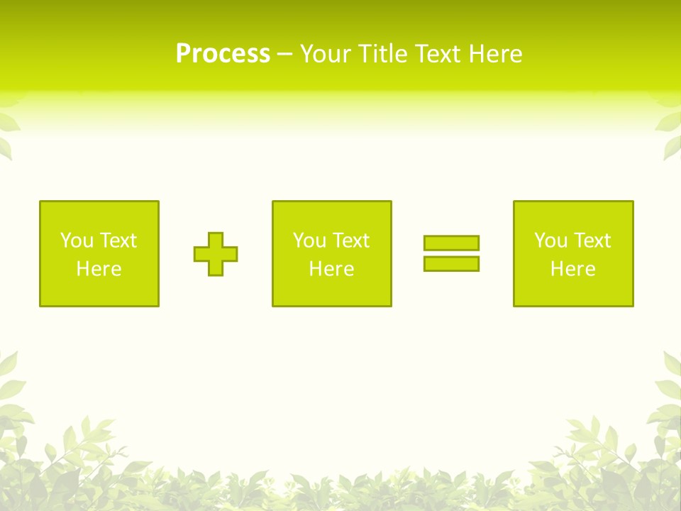 Leaf Greenery White PowerPoint Template