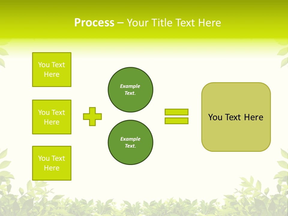 Leaf Greenery White PowerPoint Template