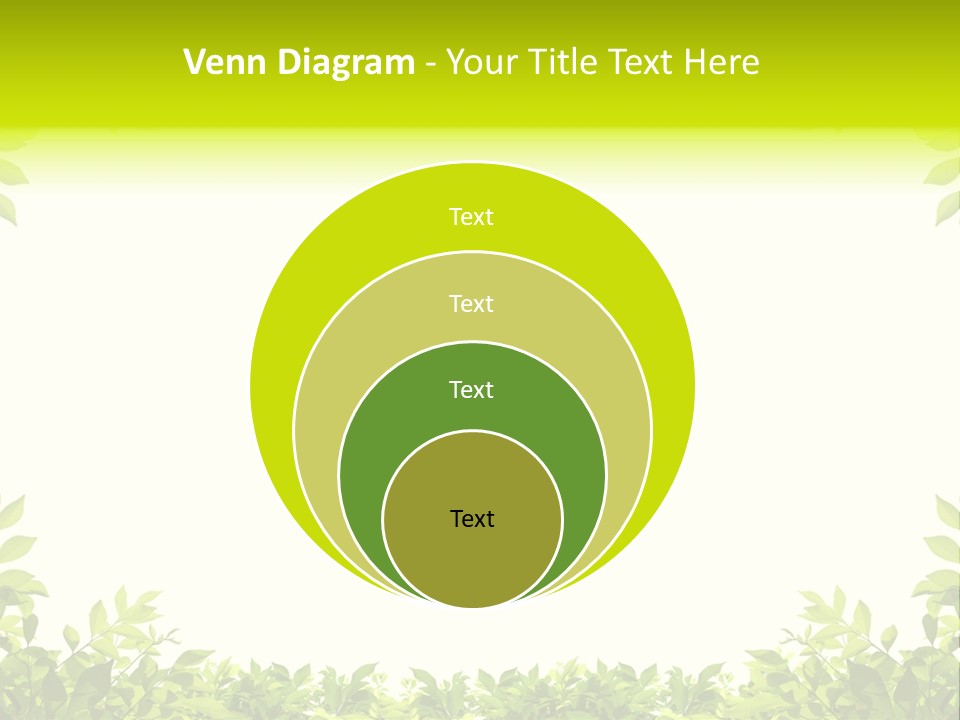 Leaf Greenery White PowerPoint Template