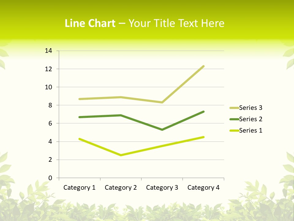 Leaf Greenery White PowerPoint Template