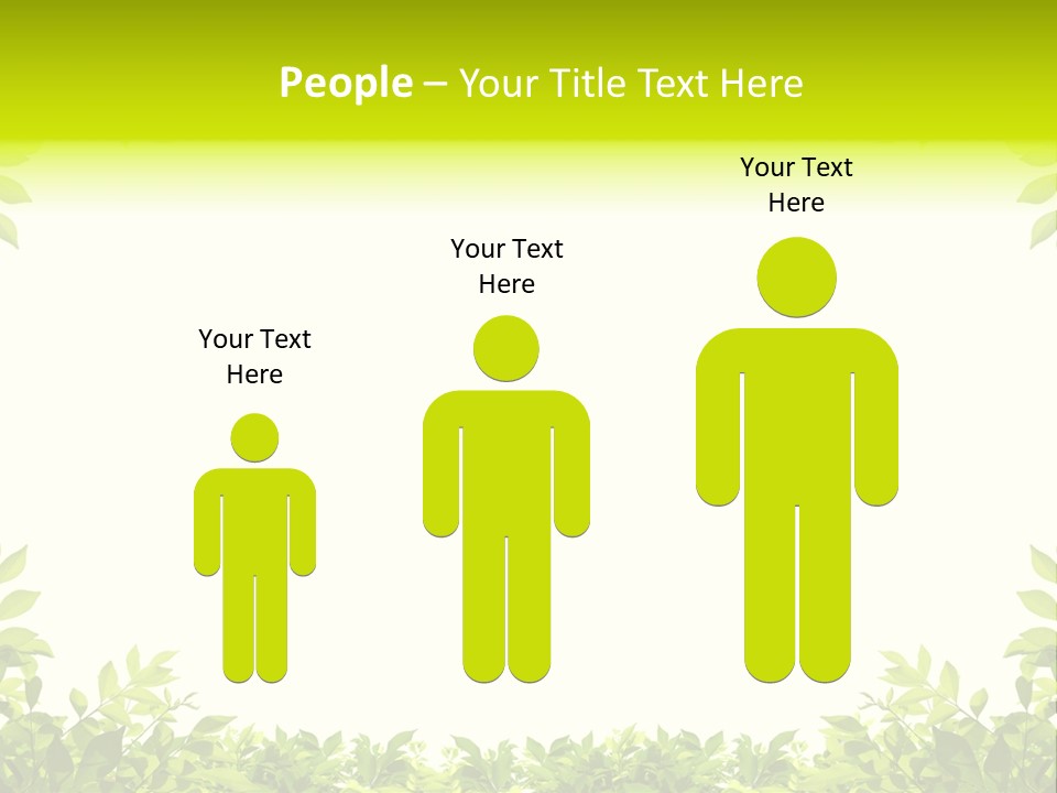 Leaf Greenery White PowerPoint Template