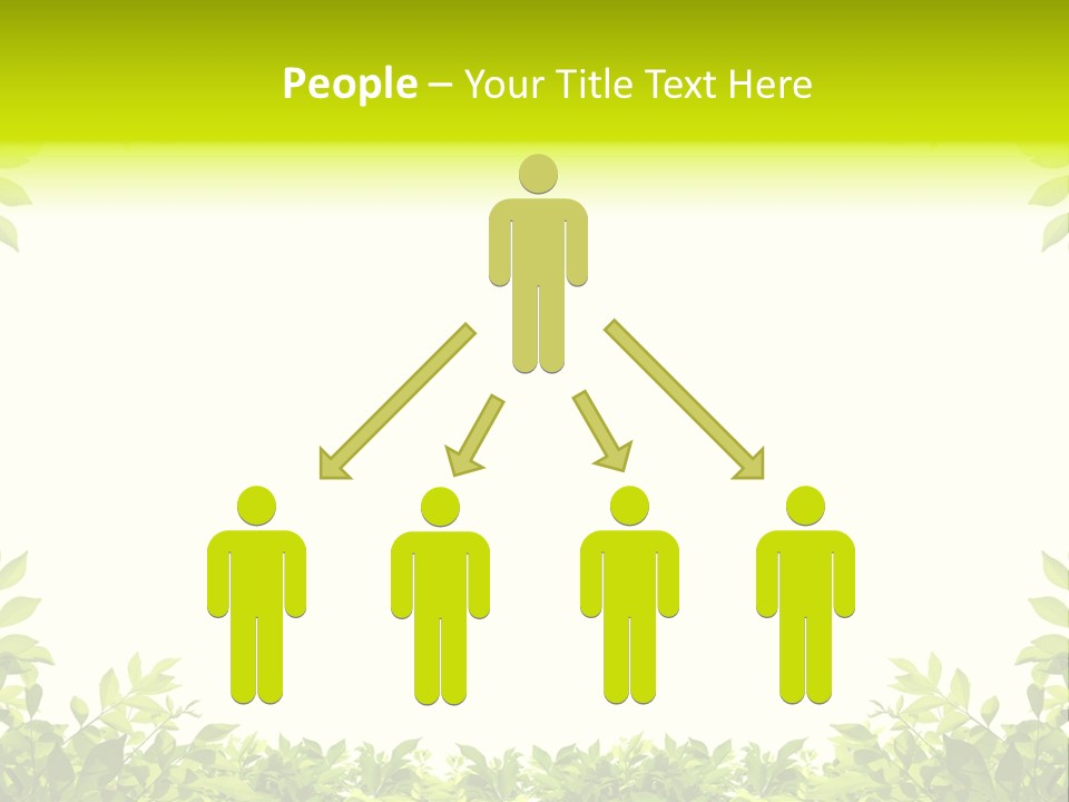 Leaf Greenery White PowerPoint Template