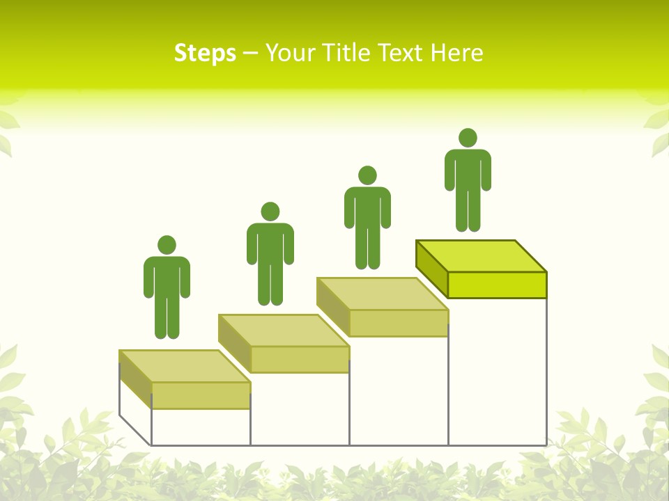 Leaf Greenery White PowerPoint Template