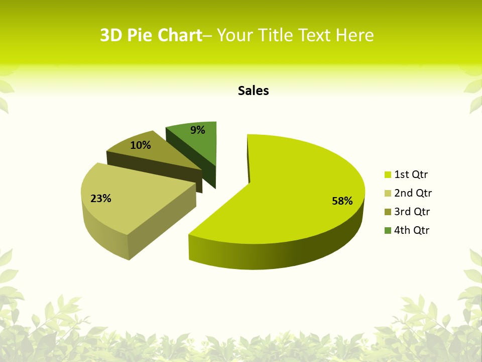 Leaf Greenery White PowerPoint Template