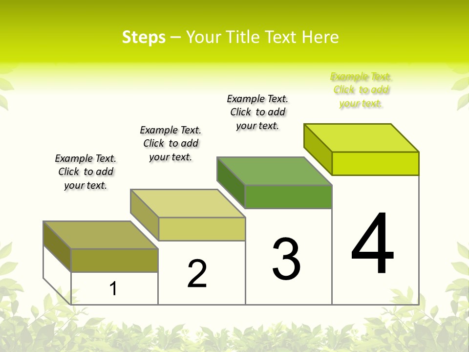 Leaf Greenery White PowerPoint Template