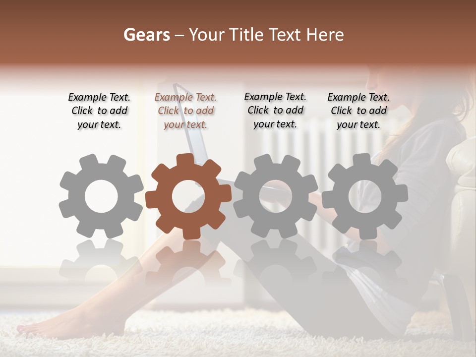 Communication Space Light PowerPoint Template