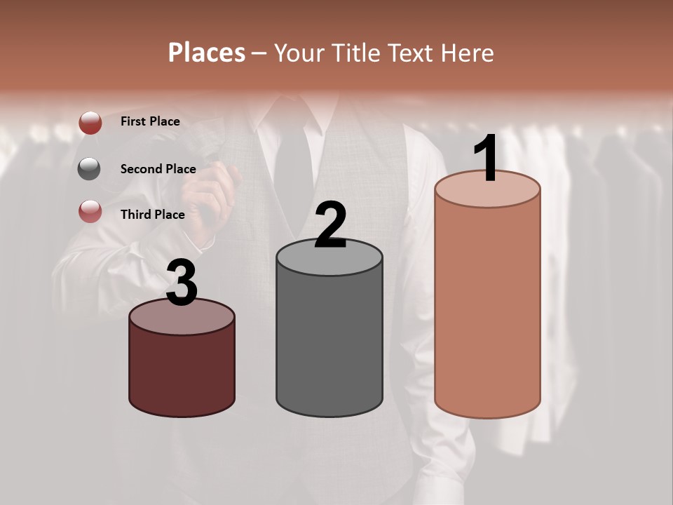 Sell White Waistcoat PowerPoint Template