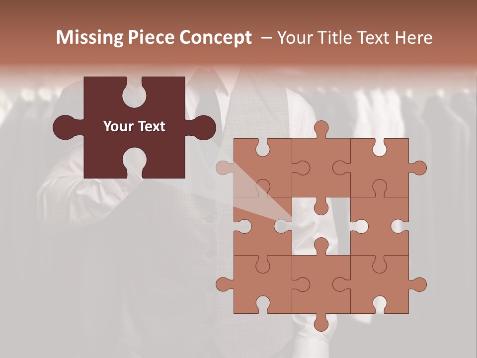 Sell White Waistcoat PowerPoint Template