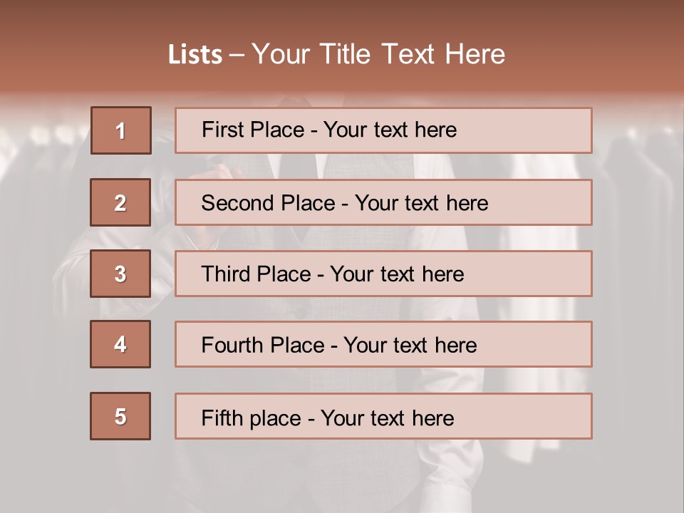 Sell White Waistcoat PowerPoint Template