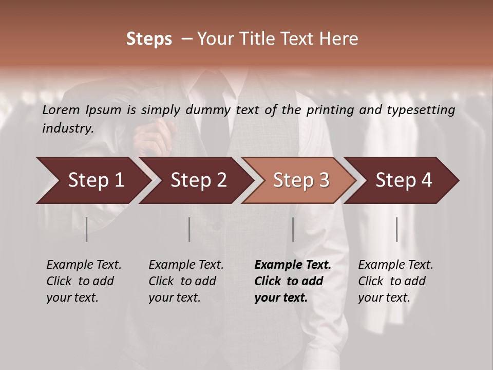 Sell White Waistcoat PowerPoint Template