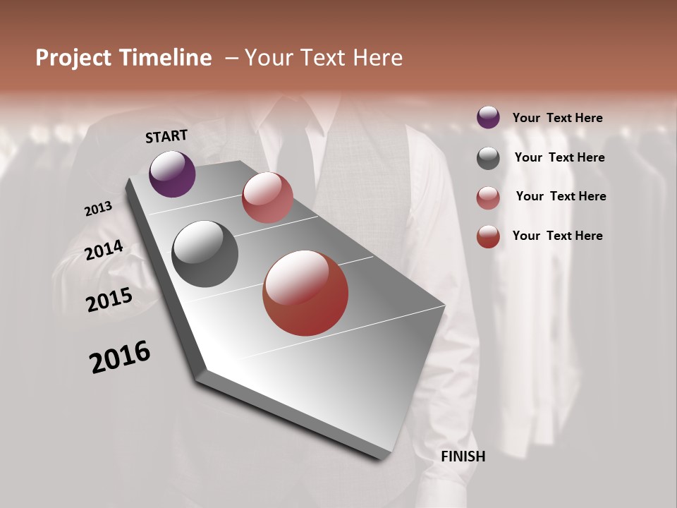 Sell White Waistcoat PowerPoint Template