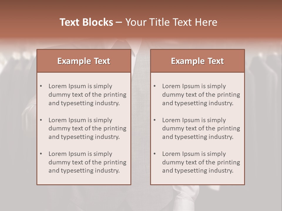 Sell White Waistcoat PowerPoint Template