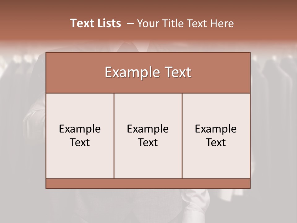 Sell White Waistcoat PowerPoint Template