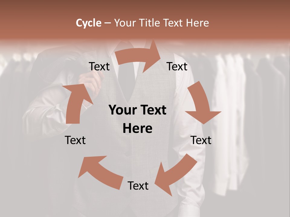 Sell White Waistcoat PowerPoint Template