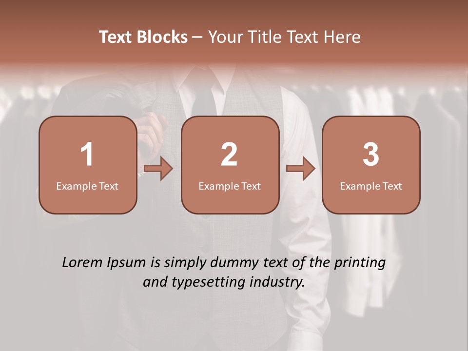 Sell White Waistcoat PowerPoint Template