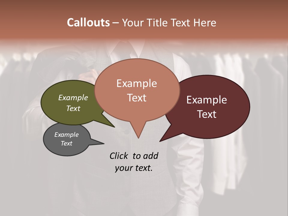 Sell White Waistcoat PowerPoint Template