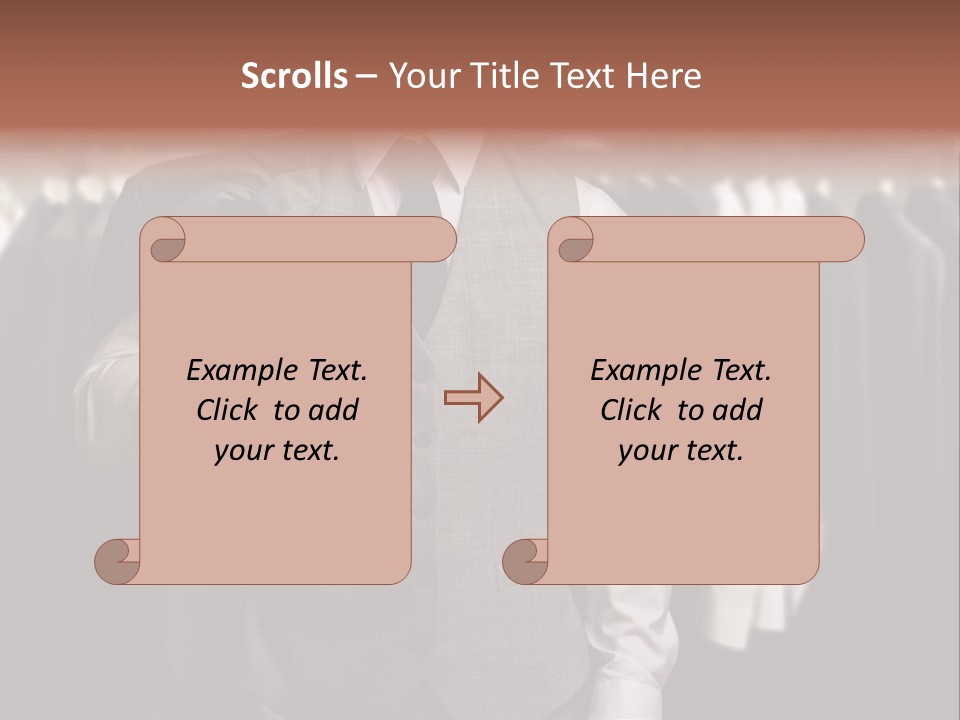 Sell White Waistcoat PowerPoint Template