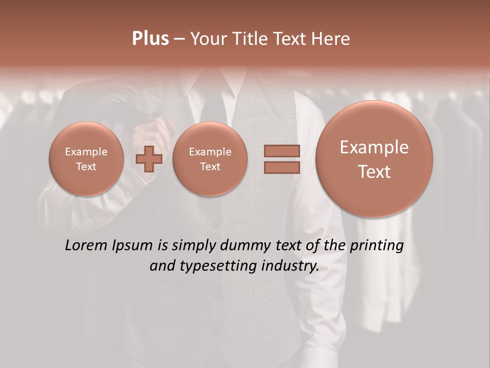 Sell White Waistcoat PowerPoint Template